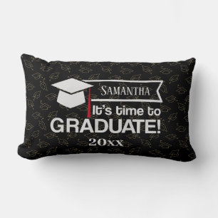Custom Name and Year Graduation Gift Lumbar Cushion