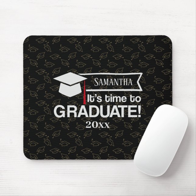 Custom Name and Year Graduation Gift Mouse Pad (With Mouse)