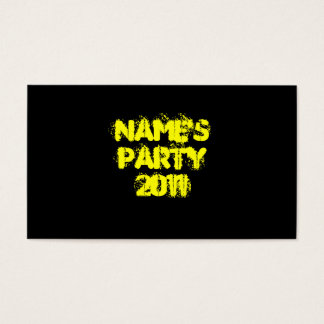 Custom Name and Year. Party. Yellow and Black