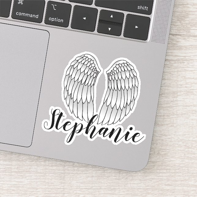 Custom Name Angel Wings Sticker (Detail)