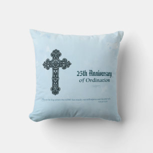 Custom Name & Anniversary Year Ordination, Priest Cushion
