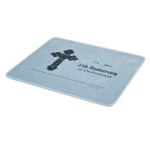 Custom Name & Anniversary Year Ordination, Priest Cutting Board