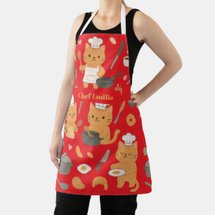 Custom Name Apron For Cat Lovers
