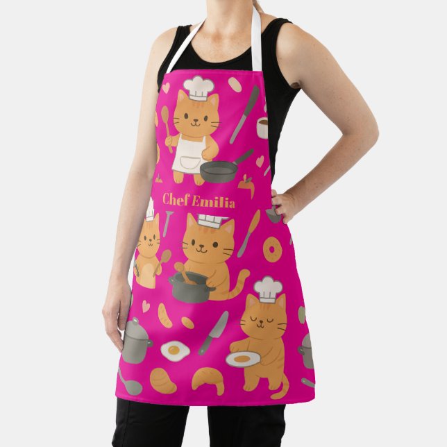 Custom Name Apron For Cat Lovers (Insitu)