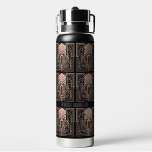 Custom Name Art Deco Water Bottle