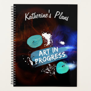 Custom Name Art in Progress Planner
