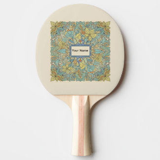 Custom Name Artistic Zentangle Ping Pong Paddle