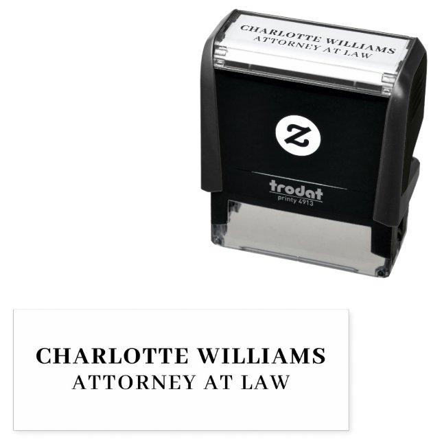 Custom Name Attorney At Law Self-inking Stamp (In Situ)