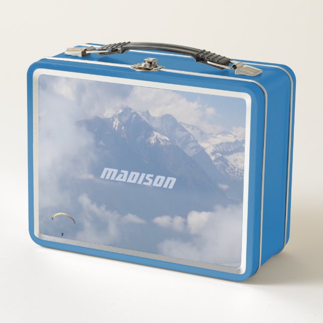 Custom Name Austrian Alps Metal Lunch Box (Front)
