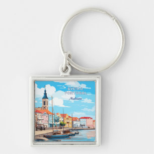 Custom Name Aveiro Portugal Key Ring