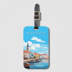Custom Name Aveiro Portugal Luggage Tag