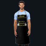 Custom Name Awesome Black Chef Personalised Apron<br><div class="desc">Custom Name Awesome Black Chef Personalised Apron. "awesome chef" Aprons. Featured apron "thumbs up" graphic design with funny "this is what an awesome chef looks like" graphic letter print. Customisable all-over-print apron, ideal gift for christmas for your loved ones. Unisex Apron Design. Custom gift for Christmas, Gift for father's day,...</div>