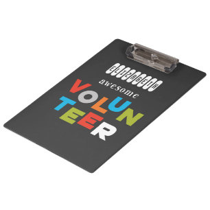 Custom Name, Awesome Volunteer Appreciation Clipboard