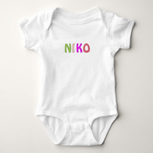 Custom Name Baby Bodysuit (Front)