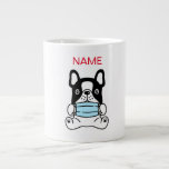CUSTOM NAME BABY BULLDOG WITH MASK SPECIALITY MUG<br><div class="desc">CUSTOM NAME MUG
ADORABLE BABY BULLDOG WEARING FACE MASK
REMINDER FOR SOCIAL DISTANCING BENEFITS</div>