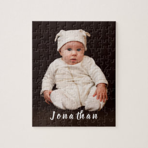 Custom Name Baby Photo Jigsaw Puzzle