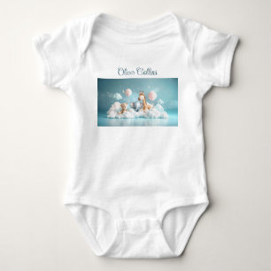 Custom Name Baby Zebra with all his friends Bodysuit