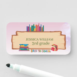Custom Name back to school, 3rd Grade Tag