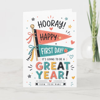 Custom name back to school Printable gift Teachers Card