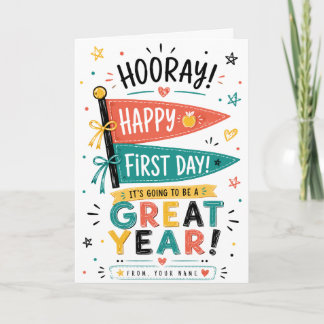 Custom name back to school Printable gift Teachers Card
