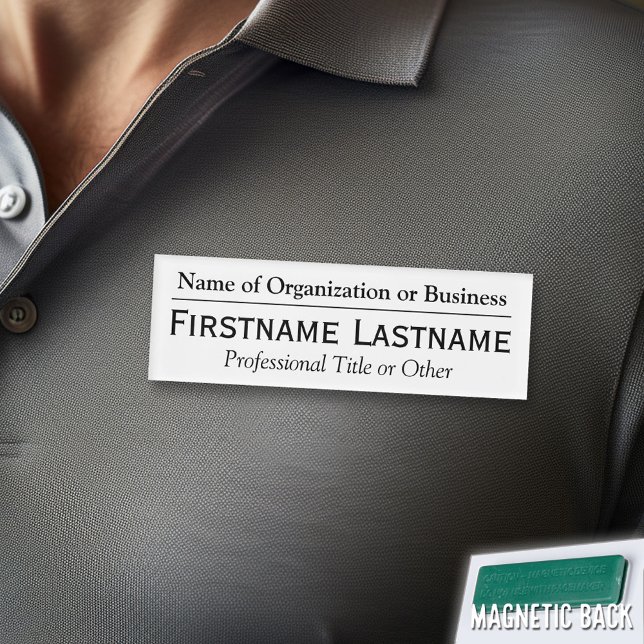 Custom Name Badge - Name of Organisation or Church (Custom Nametag)