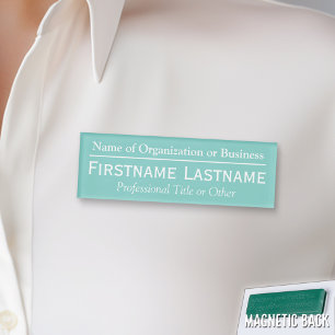 Custom Name Badge - Organization or Church - Blue