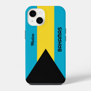 Custom Name Bahamas Flag iPhone 14 Case