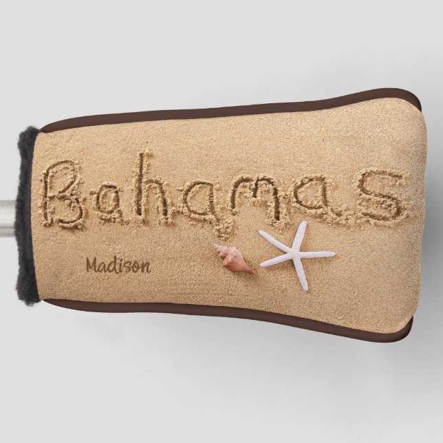 Custom Name Bahamas Golf Head Cover (Front)