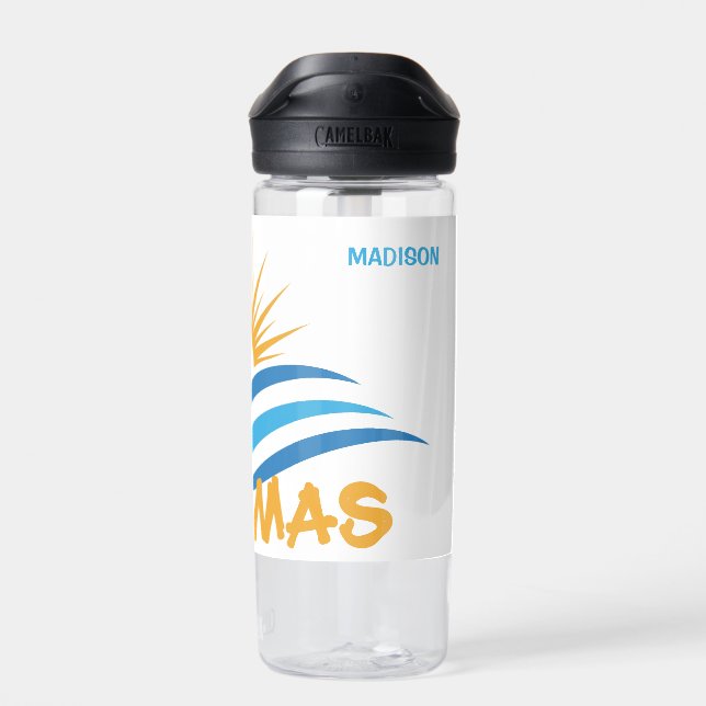 Custom Name Bahamas Water Bottle (Back)