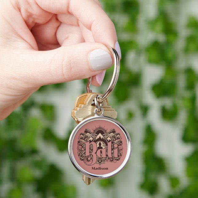 Custom Name Bali Key Ring (Hand)