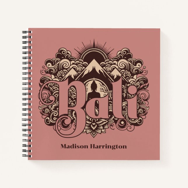 Custom Name Bali Notebook (Front)