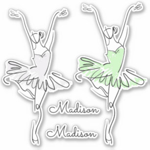 Custom name Ballerina stickers