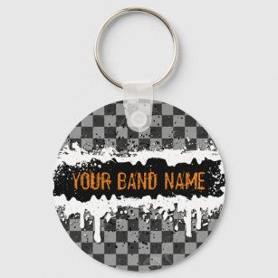 Custom Name Band Merch Punk Rock Music Musician Key Ring