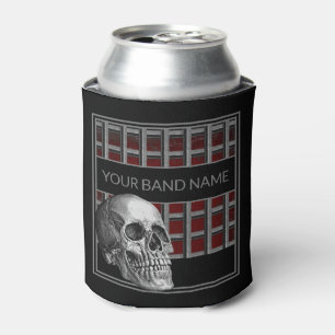 Custom Name Band Merch Rock & Roll Metal Skull Can Cooler