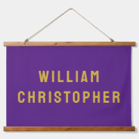 Custom Name Banner Personalised Nursery Purple