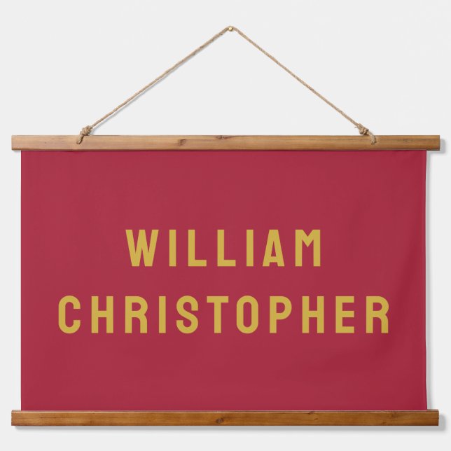 Custom Name Banner Personalised Nursery Wall Art (Front)