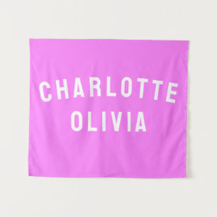 Custom Name Banner Personalised Nursery Wall Art Tapestry