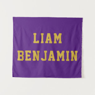 Custom Name Banner Personalised Nursery Wall Art Tapestry