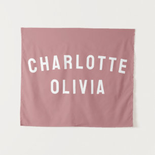 Custom Name Banner Personalised Nursery Wall Art Tapestry