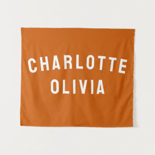 Custom Name Banner Personalised Nursery Wall Art Tapestry