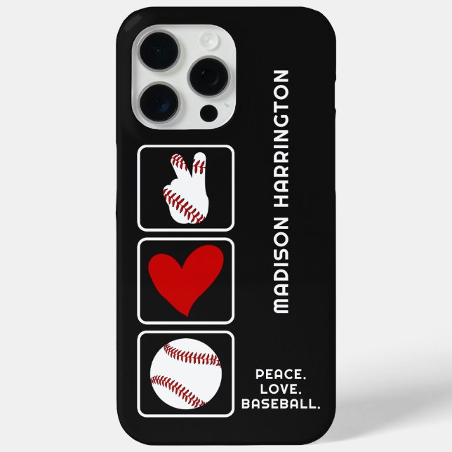 Custom Name Baseball Case-Mate iPhone Case (Back)