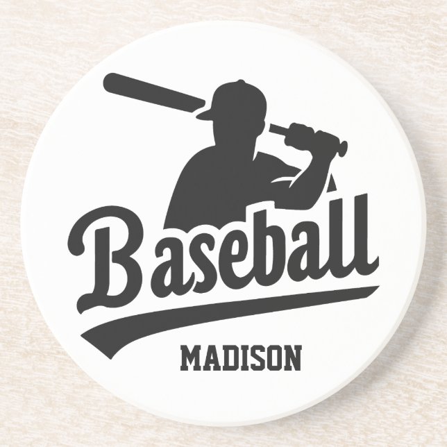 Custom Name Baseball Coaster (Front)