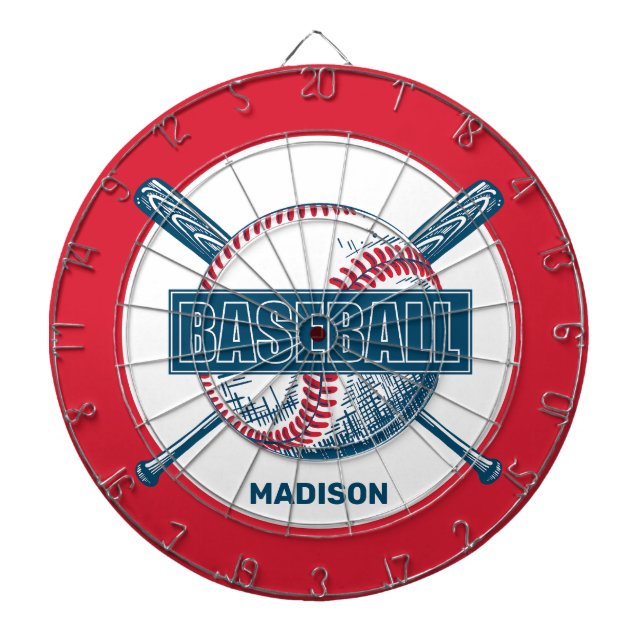 Custom Name Baseball Dartboard (Front)