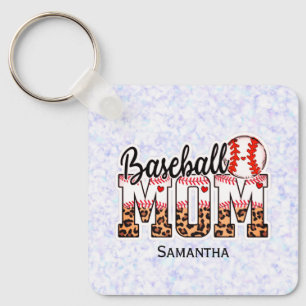 Custom Name Baseball Mom   Mother's Day Key Ring