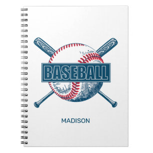 Custom Name Baseball Notebook