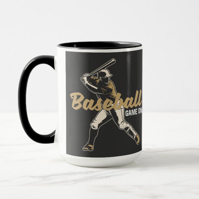 Custom Name Baseball Player Mug (Left)