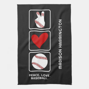 Custom Name Baseball Tea Towel