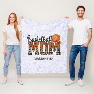 Custom Name Basketball Mom   Mother's Day Fleece Blanket