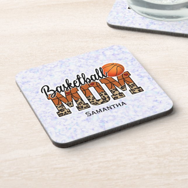 Custom Name Basketball Mum | Mother's Day Coaster (Left Side)