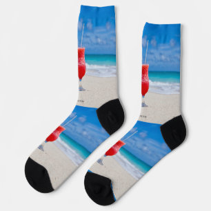 Custom name Beach Coctail Socks